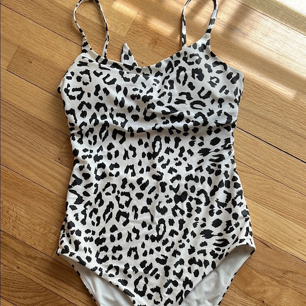 Aerie Black and White One-Piece Swimsuit